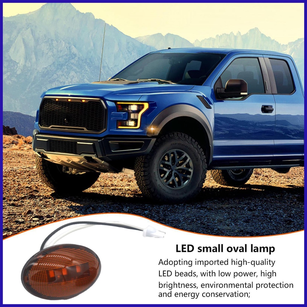 Đèn LED Xi Nhan 3 Bóng Hình Oval Chống Thấm Nước Đa Năng Cho Xe Tải