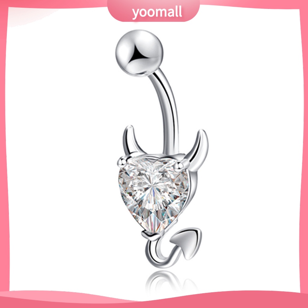 Khuyên Rốn Hình Trái Tim Đính Đá Thời Trang Gợi Cảm