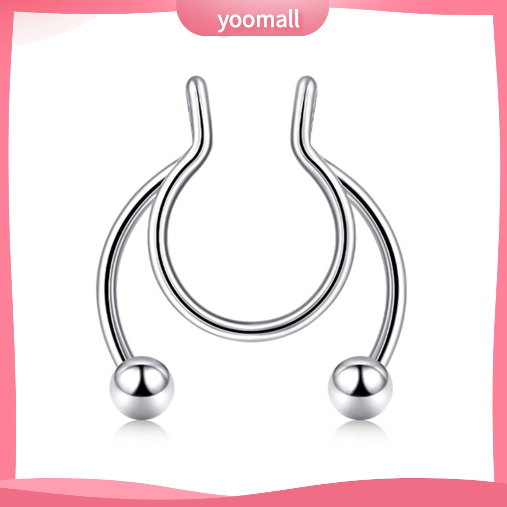 Khuyên Kẹp Mũi Bằng Thép Không Gỉ Thời Trang Unisex