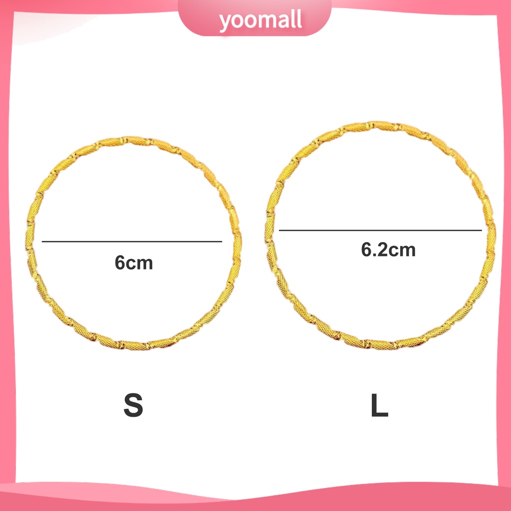 [YM] Set 3 Vòng Tay Bắt Mắt Màu Vàng Đồng Thau Tinh Tế Quyến Rũ Tinh Tế Hằng Ngày Cho Nữ Giới