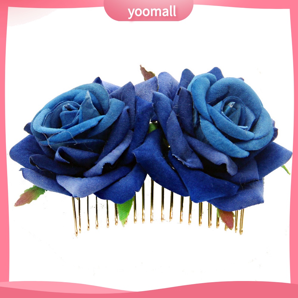 Lược Cài Tóc Hình Hoa Hồng Cho Cô Dâu