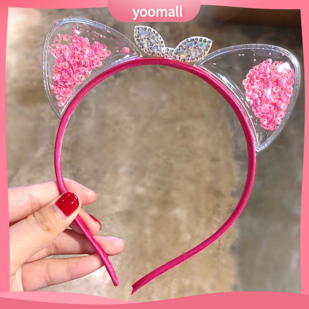 Cài Tóc Hình Tai Mèo Có Vương Miện Và Kim Tuyến Nhiều Màu Sắc Đáng Yêu Dành Cho Bé Gái Mặc Hàng Ngày