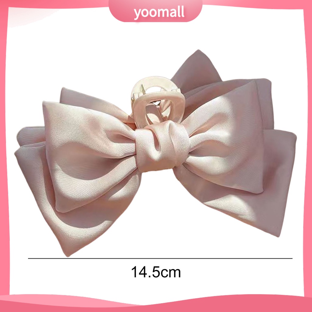 Kẹp Tóc Càng Cua Dạng Lò Xo Chống Trượt Hai Lớp Co Giãn Màu Trơn Trang Trí Tóc Phong Cách Công Chúa Dành Cho Nữ