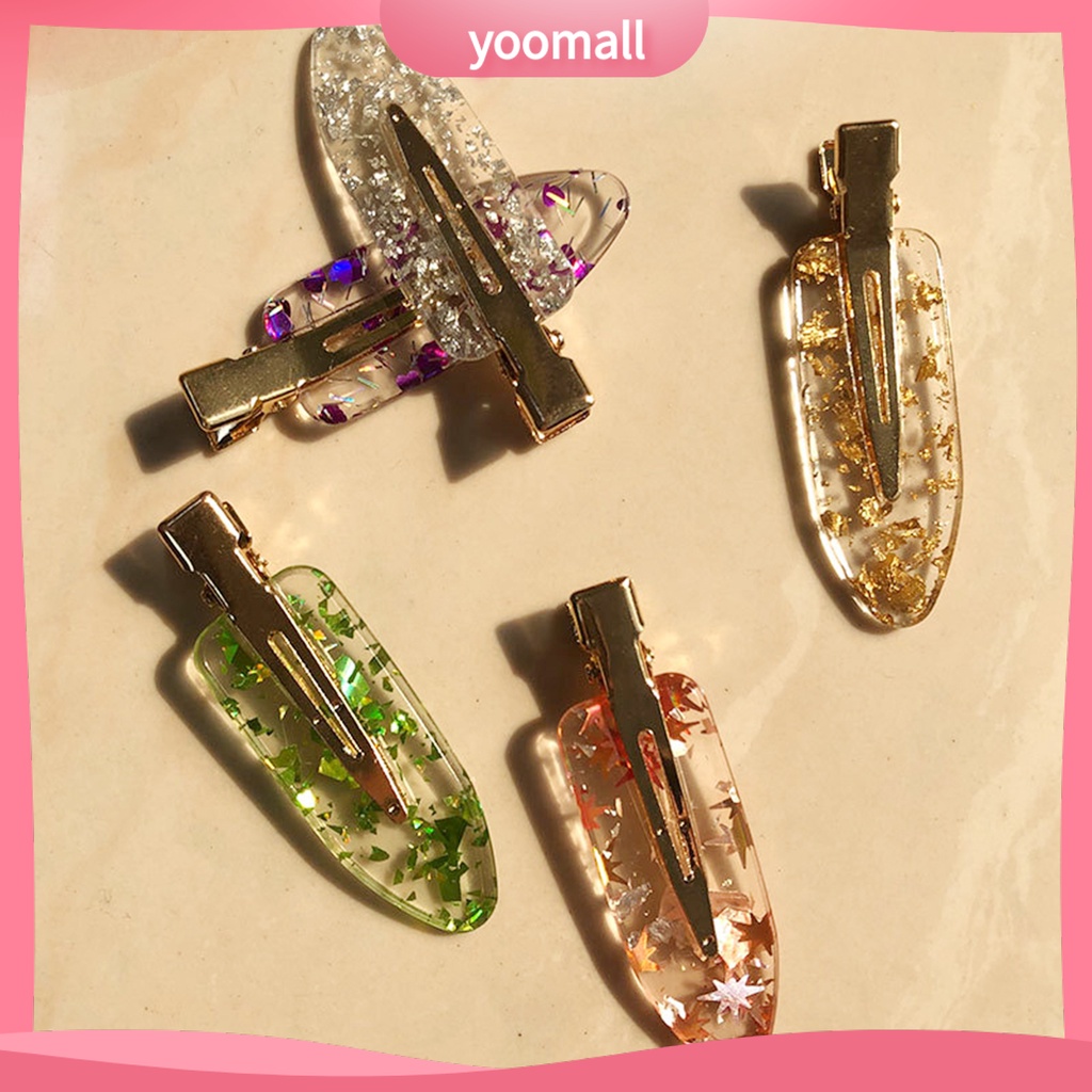 1 Cặp Kẹp Tóc Hình Chiếc Lá Bằng Kim Loại Gọn Nhẹ Không Lông Xù Cho Cuộc Sống Hàng Ngày