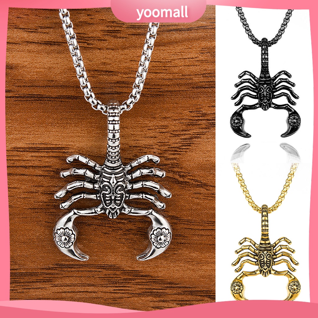Vòng cổ Hợp Kim Cứng Mặt Hình Bọ Cạp Rỗng Unisex
