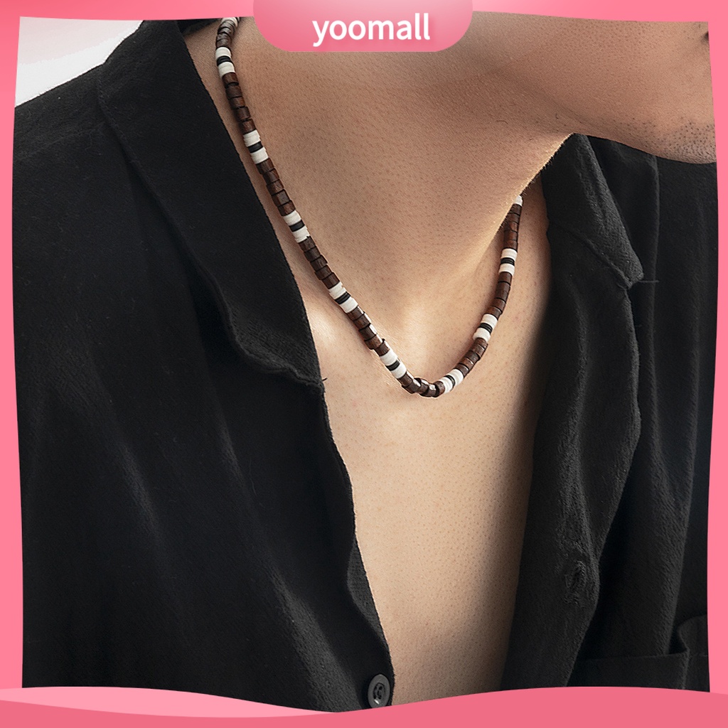 Vòng cổ Chuỗi Hạt Gỗ Phong Cách Bohemia Thời Trang Cho Nam