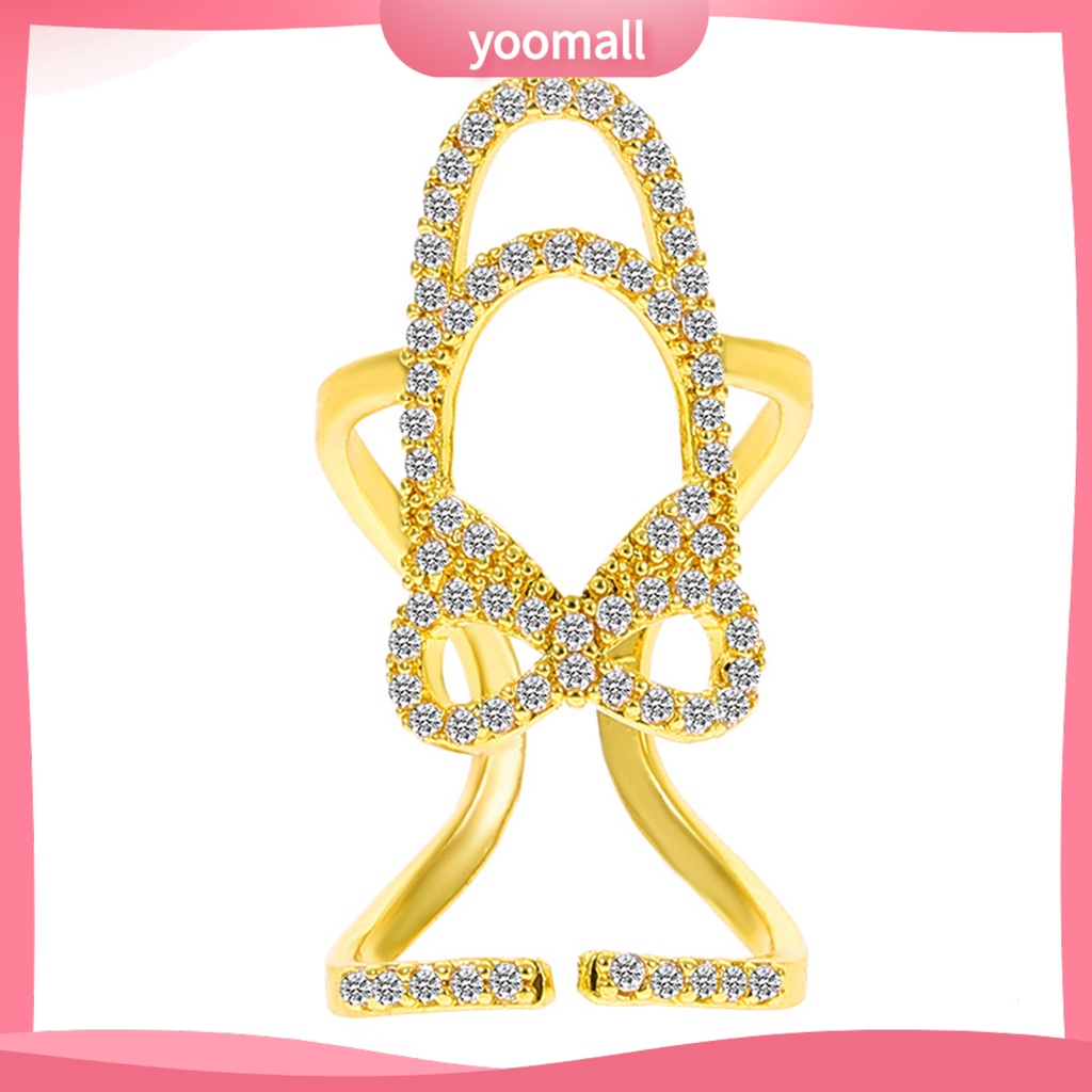 Nhẫn Đính Đá Lấp Lánh Trang Trí Móng Tay Tùy Chỉnh Kích Thước Cho Nữ