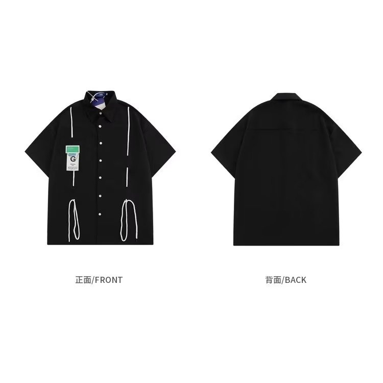 Áo Sơ Mi Dáng Rộng Thiết Kế Sáng Tạo Phong Cách Đường Phố Mỹ Thời Trang Mùa Hè Cho Nam Và Nữ