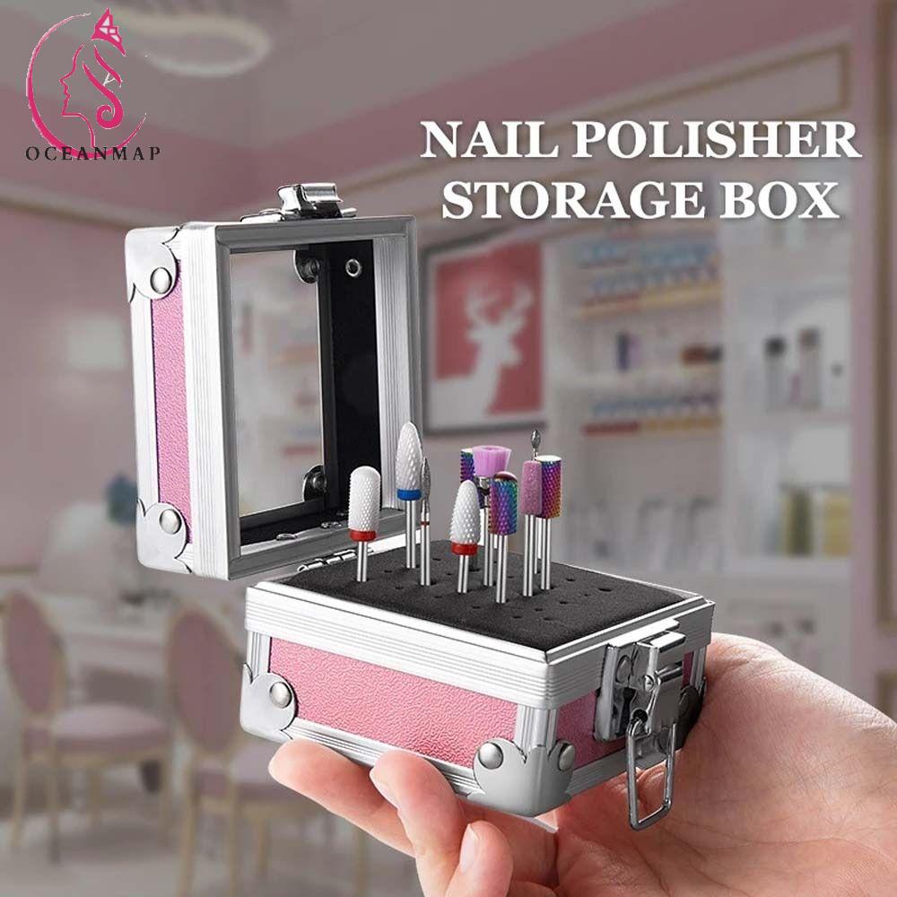 OCEANMAP Hộp Đựng Đầu Mài Móng Tay Nghệ Thuật Đứng