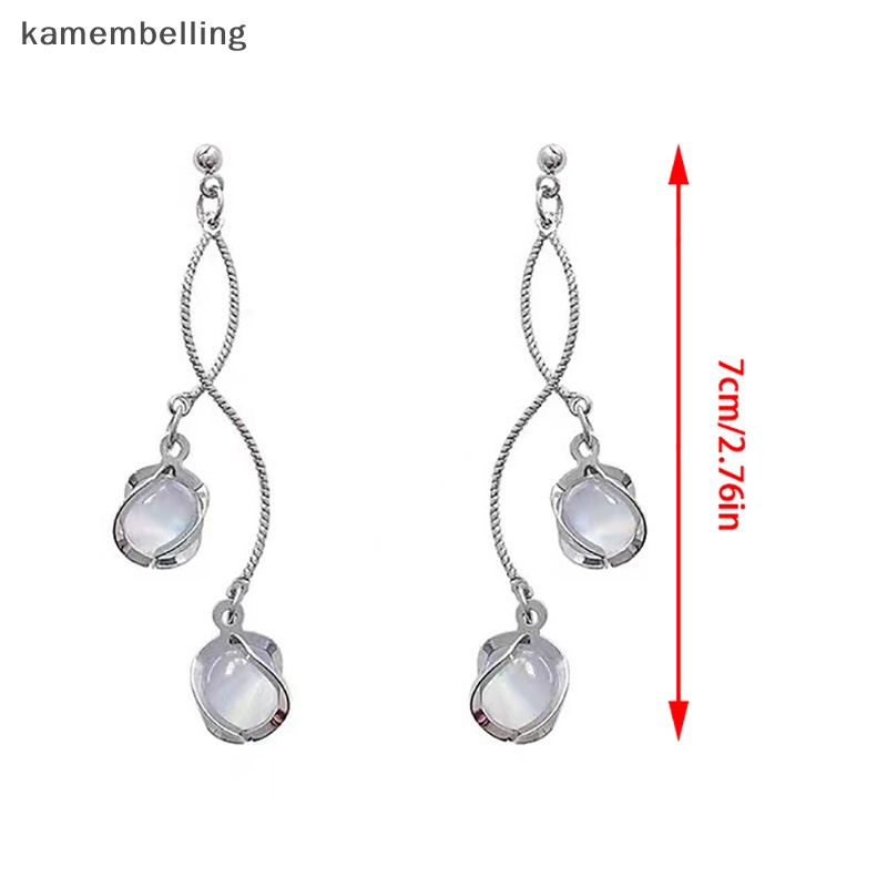 Đôi Khuyên Tai Dài Đính Đá Thời Trang Thanh Lịch Cho Nữ