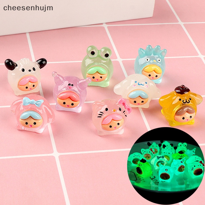 Set 3 Mặt Dây Chuyền Resin Phát Quang Hình Chữ Ch 3D DIY