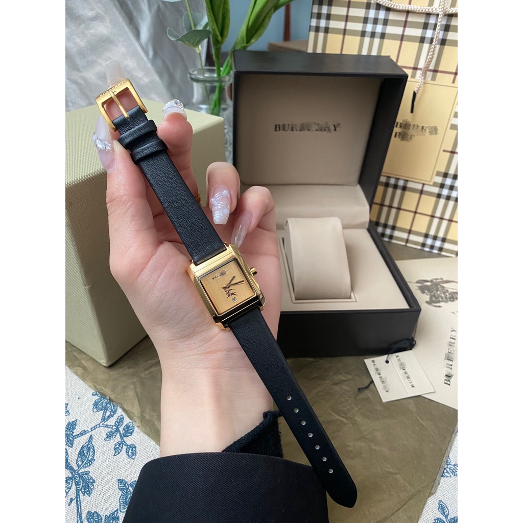 Đồng Hồ Đeo Tay Chống Thấm Nước Mặt Vuông Dây Da Phong Cách Retro Thời Trang Cho Nữ