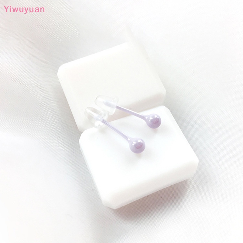 1 Đôi Bông Tai Bằng Gốm Nhiều Màu 4mm Mới