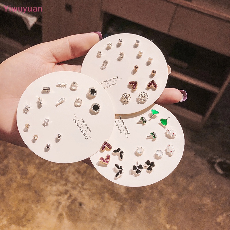 1 Cặp Bông Tai Hình Trái Tim / Bướm / Hình Học Đơn Giản Thời Trang Mới Cho Nữ