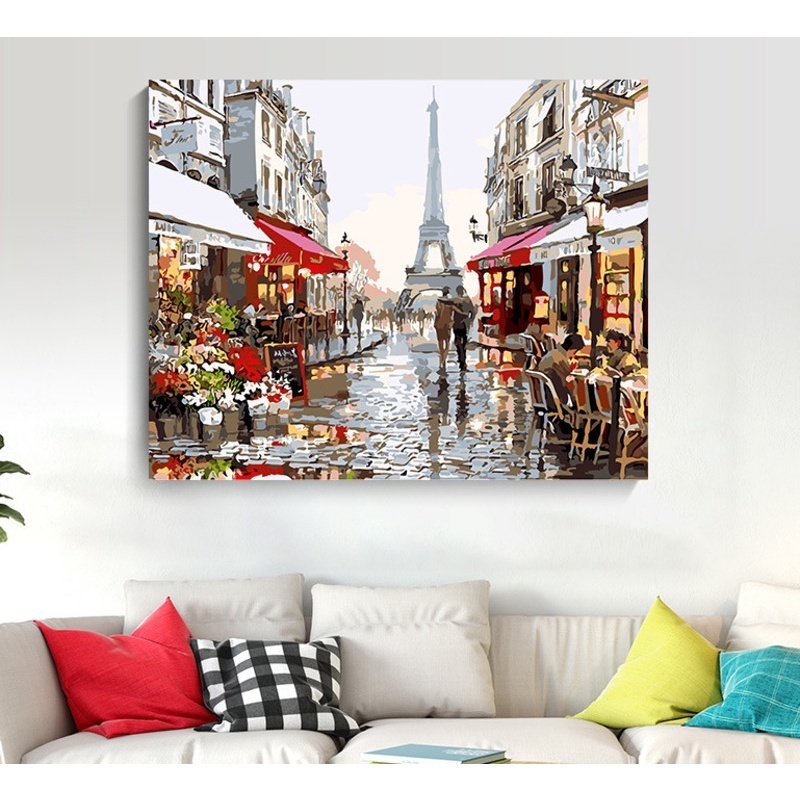 Tranh Sơn Dầu Kỹ Thuật Số Tự Vẽ Hình Phong Cảnh Anime 40 * 50cm 40 * 50 Lora PB2