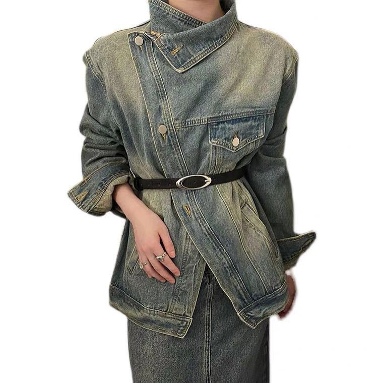 Áo Khoác Denim Dáng Rộng Phong Cách Thời Trang Mùa Thu Mới