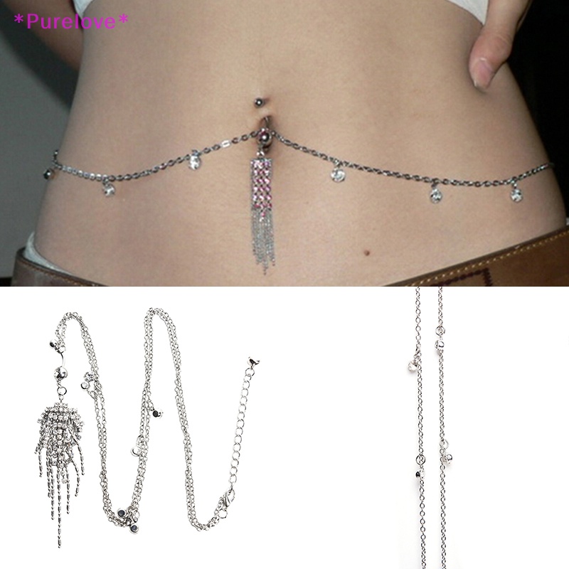 Khuyên Rốn 14G Đính Đá Pha Lê Tua Rua Thời Trang Mới