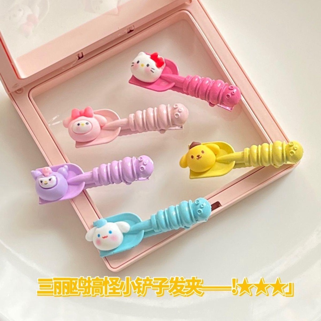 Sanrio Kẹp Tóc Hình Xẻng Nhỏ Vui Nhộn Sáng Tạo Cho Học Sinh