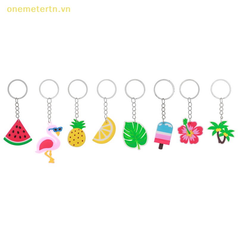 Onemetertn Móc Chìa Khóa Bằng Pvc Mềm Phong Cách Hawaiian Cho Nữ