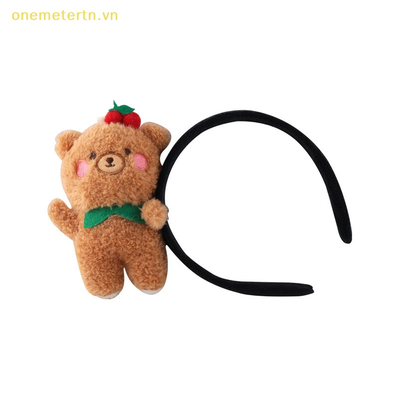 Onemetertn Băng Đô Cài Tóc Hình Gấu Bông Đáng Yêu Dành Cho Nữ Rửa Mặt Hóa Trang