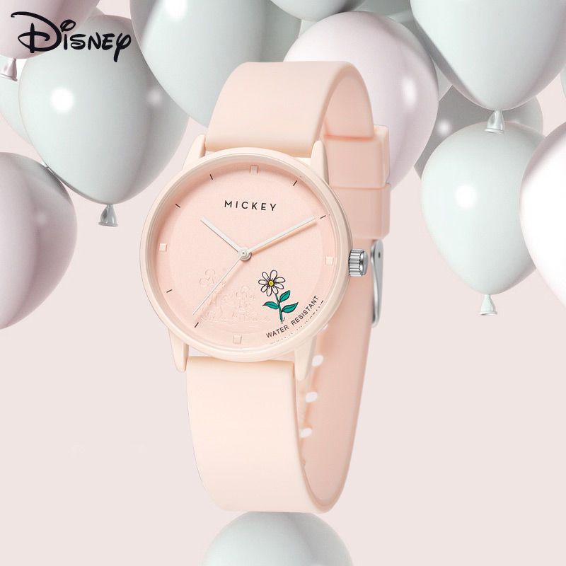 Đồng Hồ Đeo Tay Disney Thiết Kế Đơn Giản Thời Trang Cho Nữ Sinh Trung Học