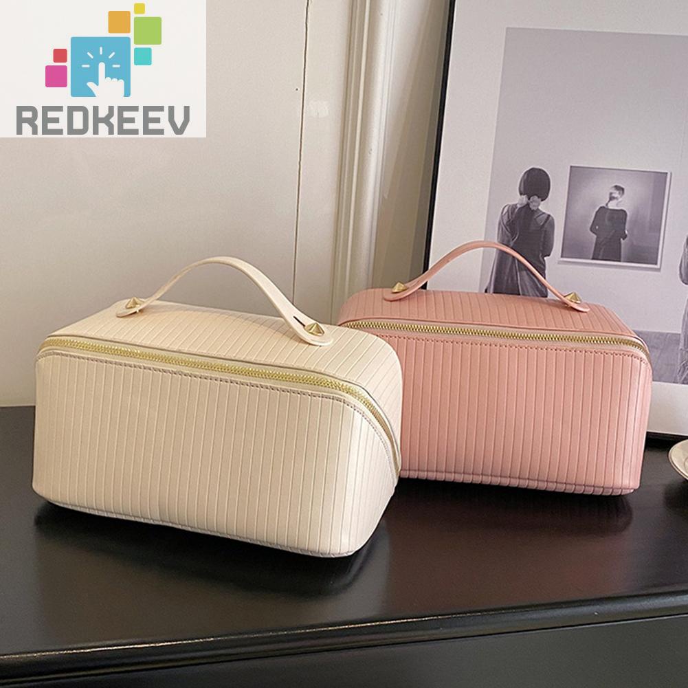 Túi Da PU Đựng Mỹ Phẩm Trang Điểm Sức Chứa Lớn Tiện Dụng