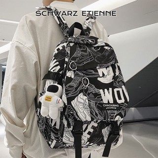 SCHWARZ ETIENNE Ba Lô Đi Học Họa Tiết graffiti Thời Trang Hàn Quốc Cho Nam Và Nữ