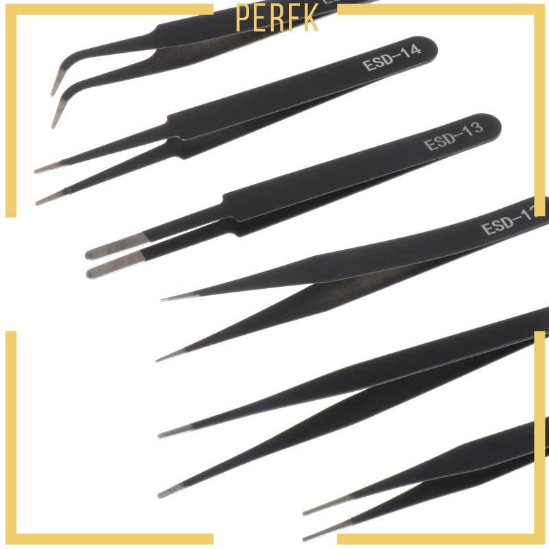 Set 6 Nhíp Gắp Bằng Thép Không Gỉ Chuyên Dụng Cho Thợ Sửa Chữa Điện