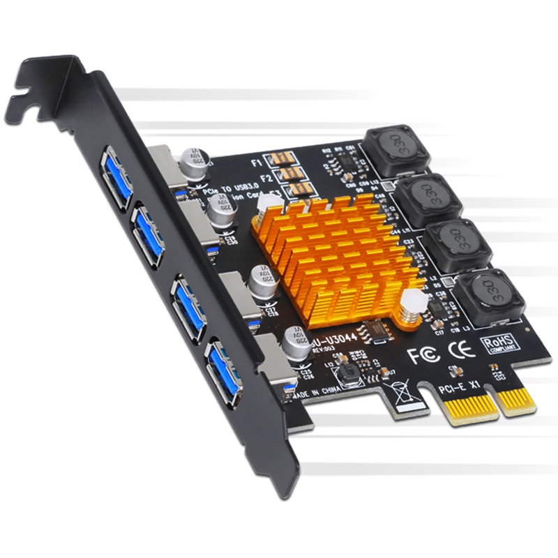 4 cổng usb 3.0 pci express card usb 3.0 pci-e expansion card adapter pcie usb 3.0 hub controller card usb3.0 pcie extender card