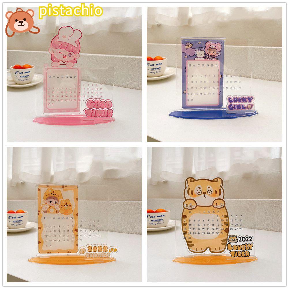 Lịch Để Bàn PISTA Tự Làm Họa Tiết Hổ Năm Mới Dễ Thương Có Đèn
