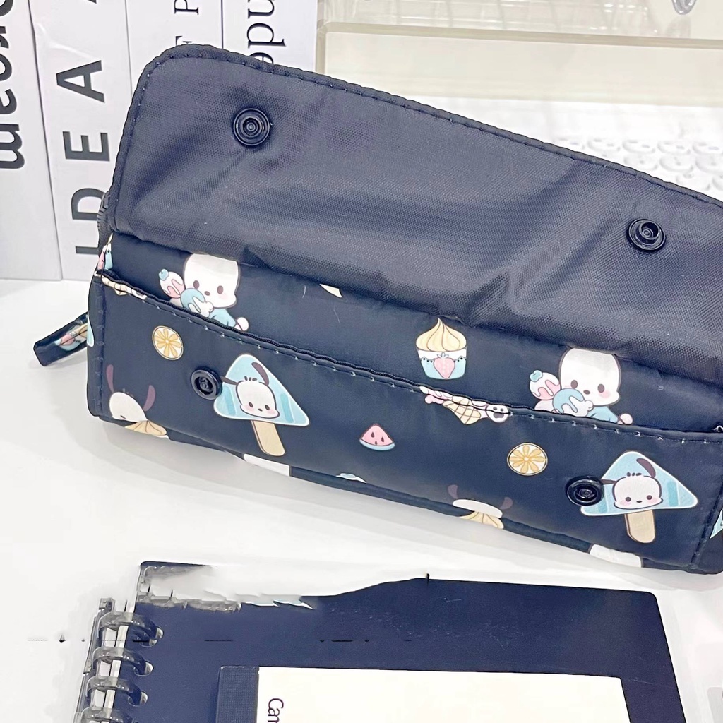 Túi Đựng Bút Đa Năng Nhiều Ngăn Họa Tiết Sanrio Pochacco Dễ Thương SY2