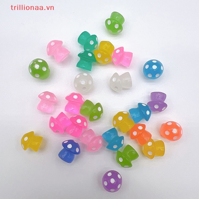 Bộ 10 Cây Nấm Mini Phát Sáng Dùng Để Trang Trí Nhà Búp Bê