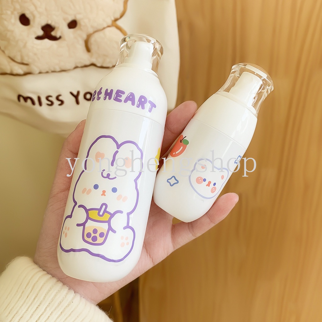 Chai Xịt Đựng Mỹ Phẩm 50 / 100 / 150ml Họa Tiết Hoạt Hình Dễ Thương Tiện Dụng Mang Theo Du Lịch