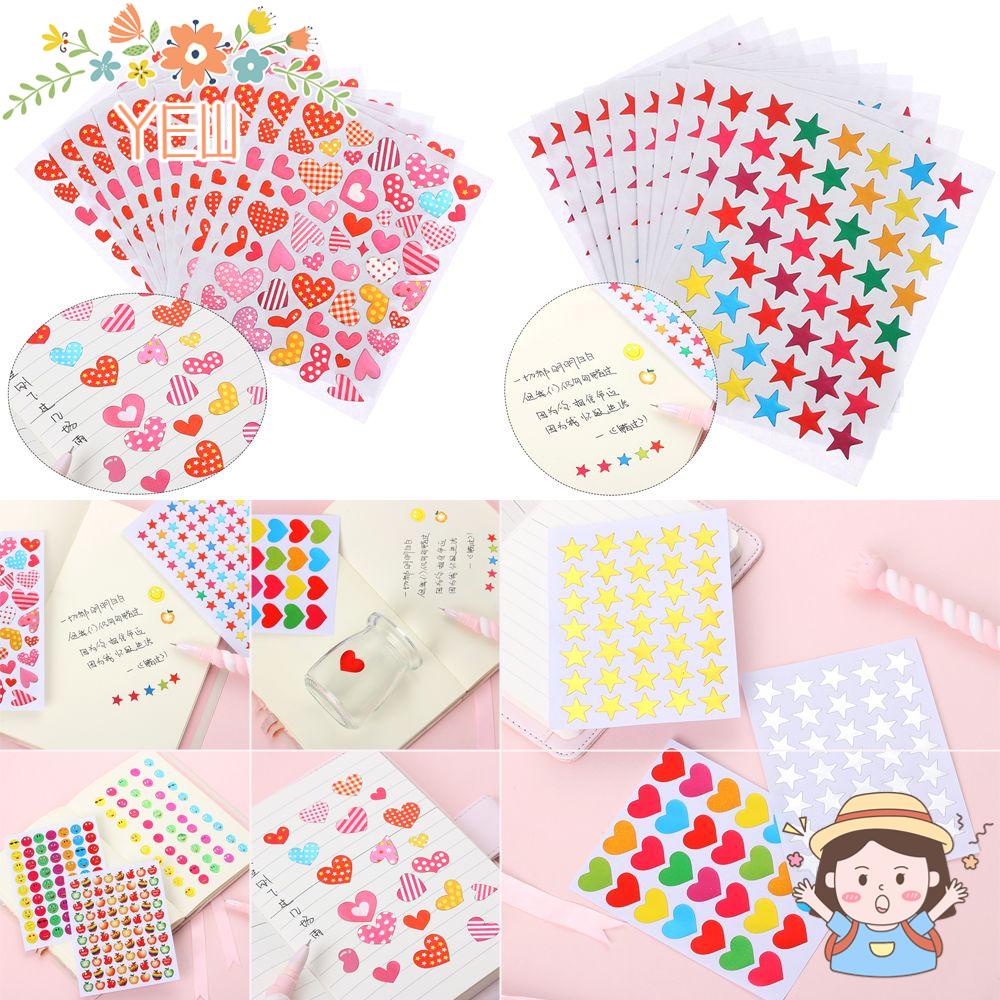 Set 10 Miếng Dán Hình Ngôi Sao Năm Cánh Dùng Trang Trí Album Ảnh