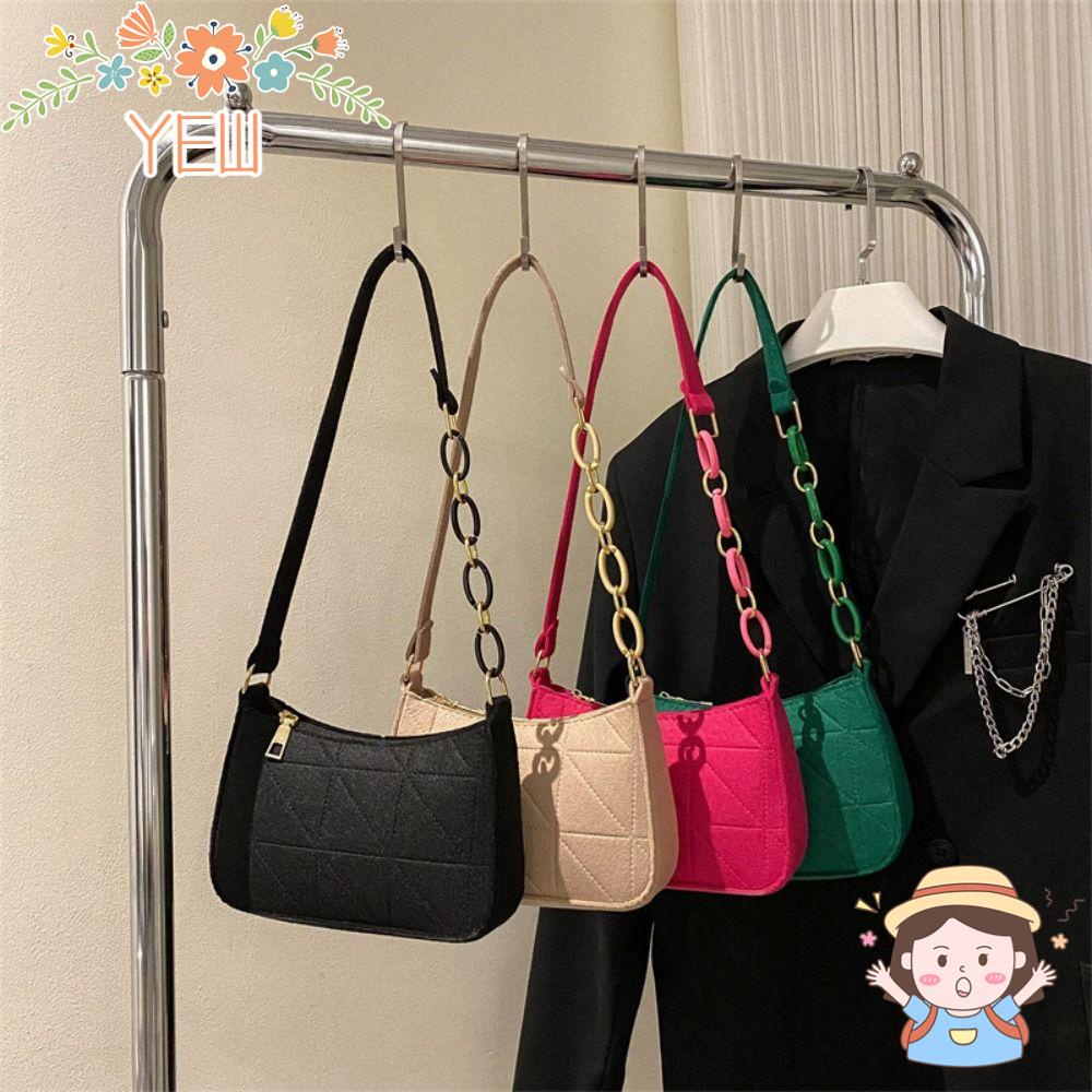 Túi Đeo Dưới Cánh Tay Mini Màu Trơn Siêu Nhẹ Thời Trang Cho Nữ