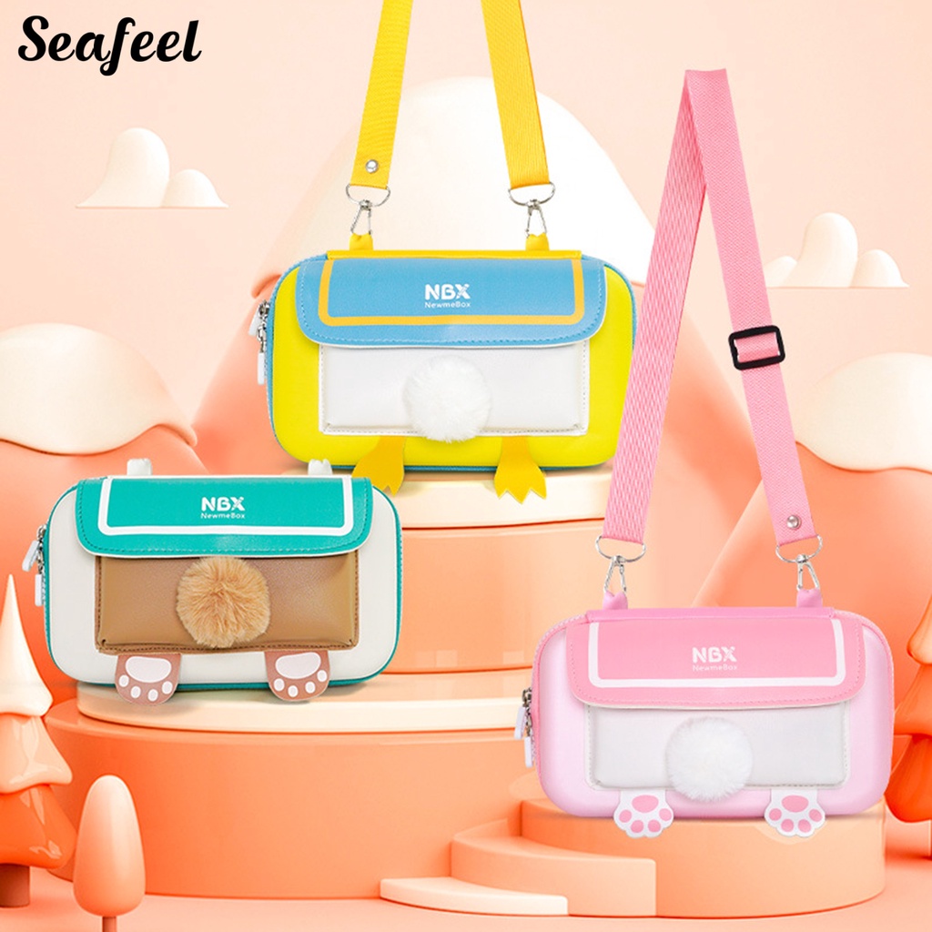 Bóp Viết Da Nhiều Ngăn Có Khóa Kéo In Hình Dễ Thương