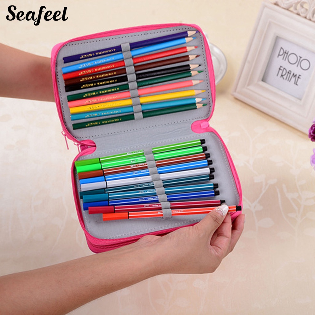 Túi Đựng Bút Sức Chứa Lớn Không Biến Dạng Có Khóa Kéo Bền Bỉ Cho Học Sinh