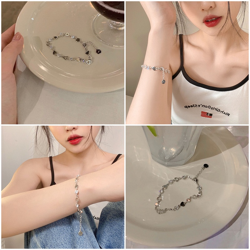 Vòng Đeo Tay Hình Trái Tim Đơn Giản Sáng Tạo Lãng Mạn Dành Cho Nữ