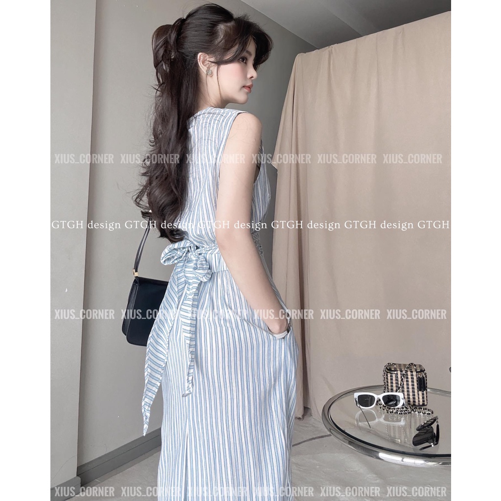 Siuu phẩm váy kẻ xoắn eo so hott Size SM hàng QC