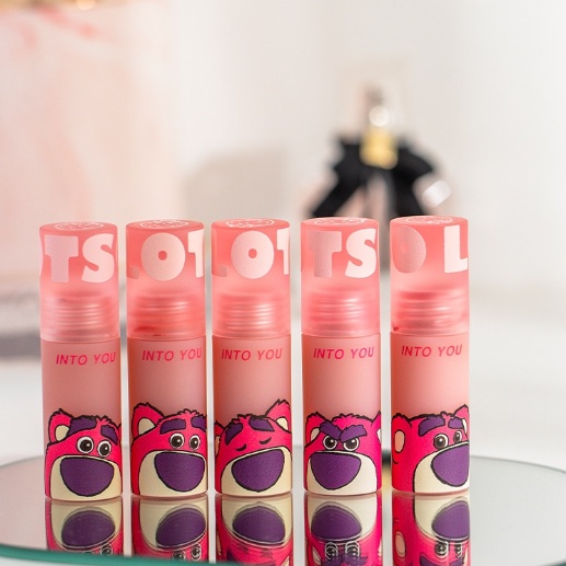 Son Môi Chất Lì Mềm Mượt Như Nhung Thiết Kế Vỏ Hình Gấu Dâu Tây Xinh Xắn