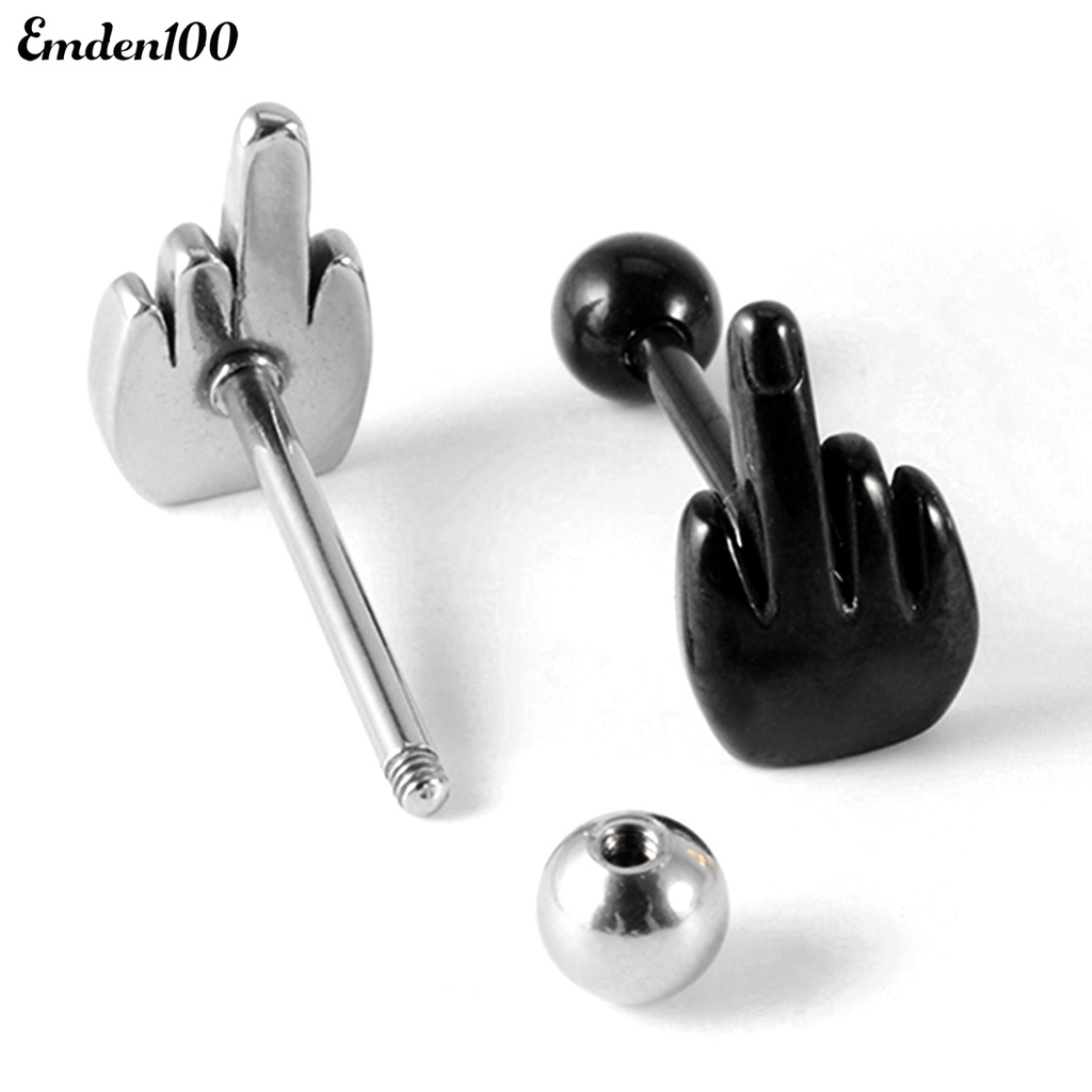 1 Khuyên Xỏ Lưỡi Bằng Thép Không Gỉ Cá Tính