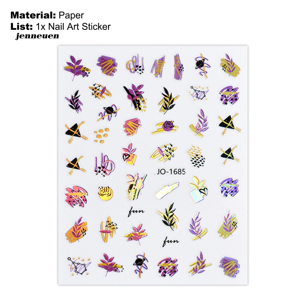 Miếng Dán Trang Trí Móng Tay Họa Tiết Tinh Tế Dễ Dàng Tẩy Rửa