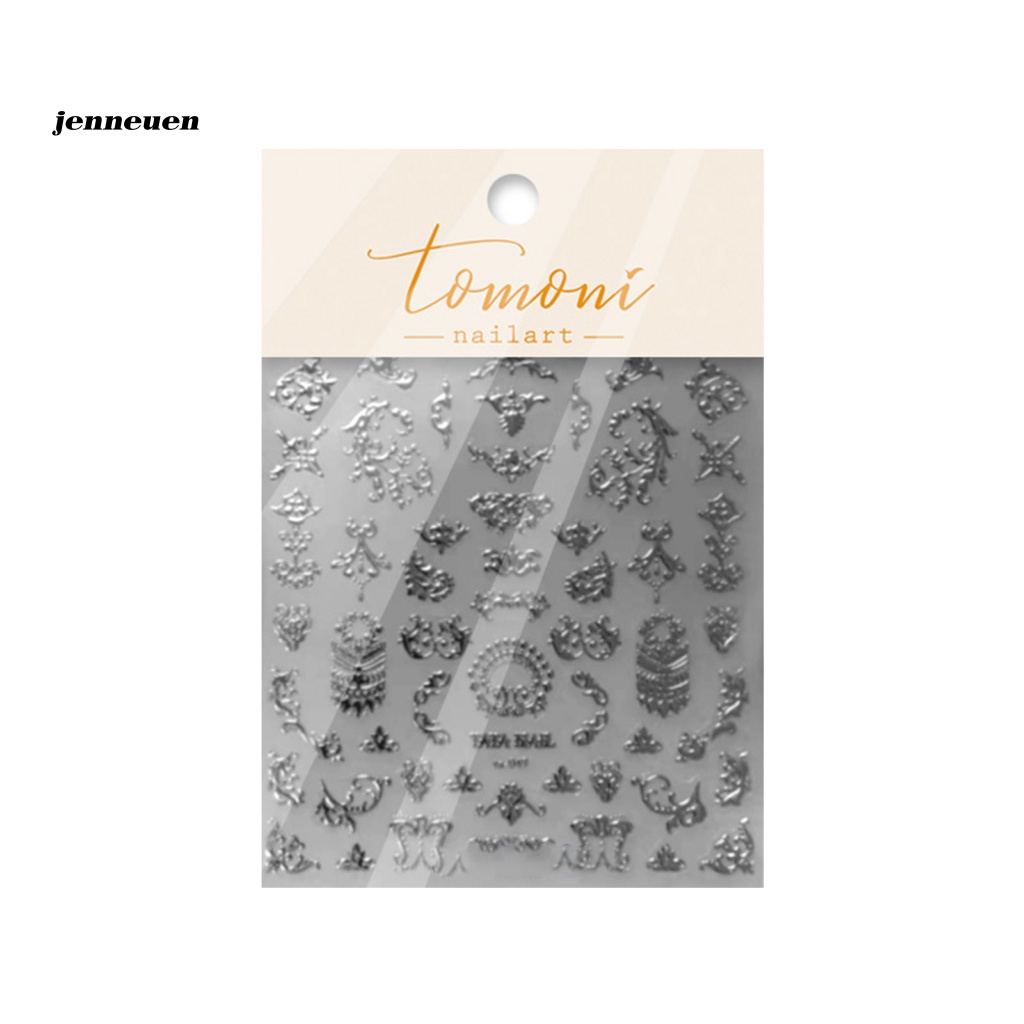 Miếng Dán Trang Trí Móng Tay Nghệ Thuật Màu Bạc Chống Rơi Dành Cho Nữ