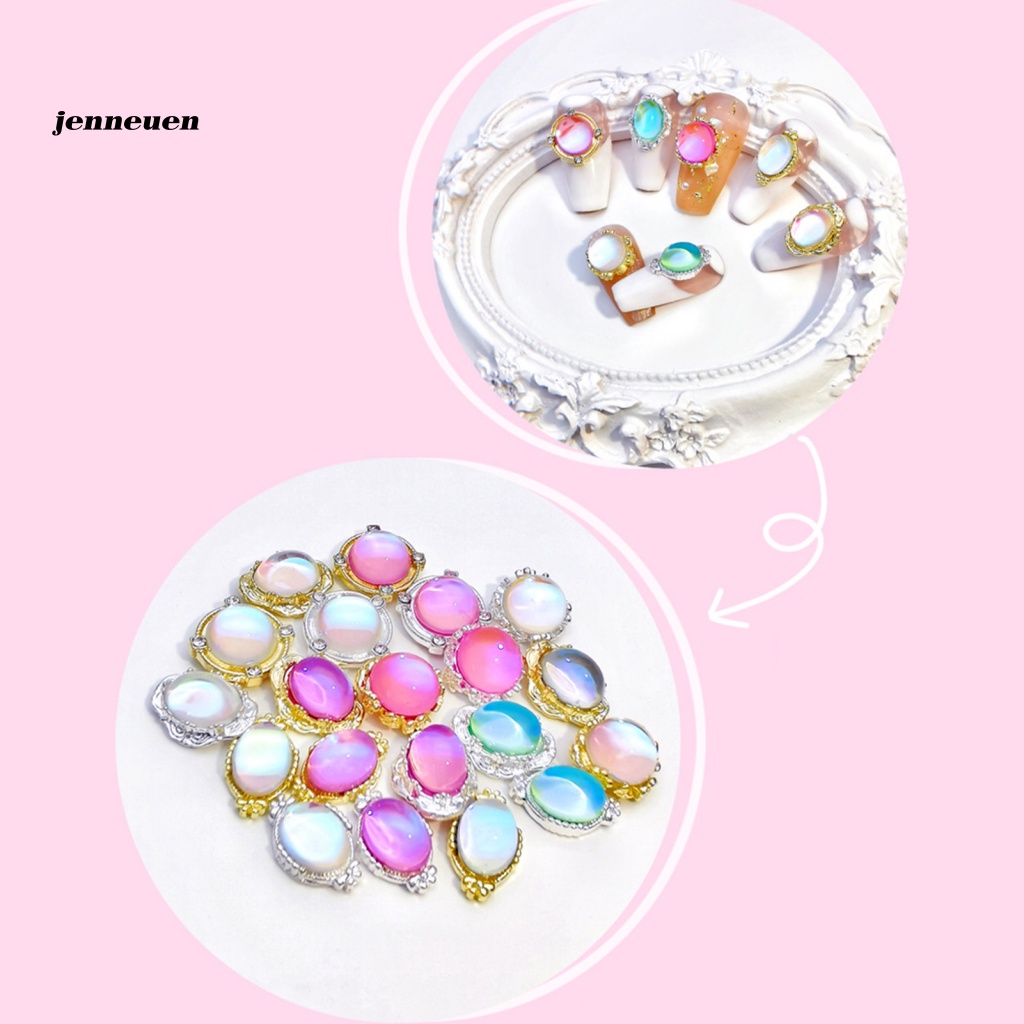 Set 10 Móng Tay Giả Kính Trọng Lượng Nhẹ Trang Trí Nghệ Thuật Cho Nữ