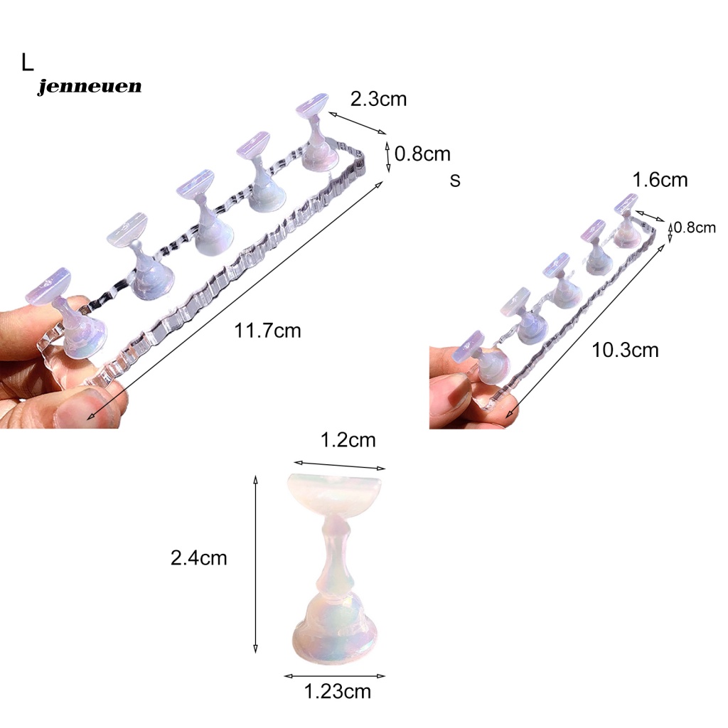 1 Bộ Giá Đỡ Trưng Bày Móng Tay Giả Mini Gọn Nhẹ Chống Mài Mòn DIY