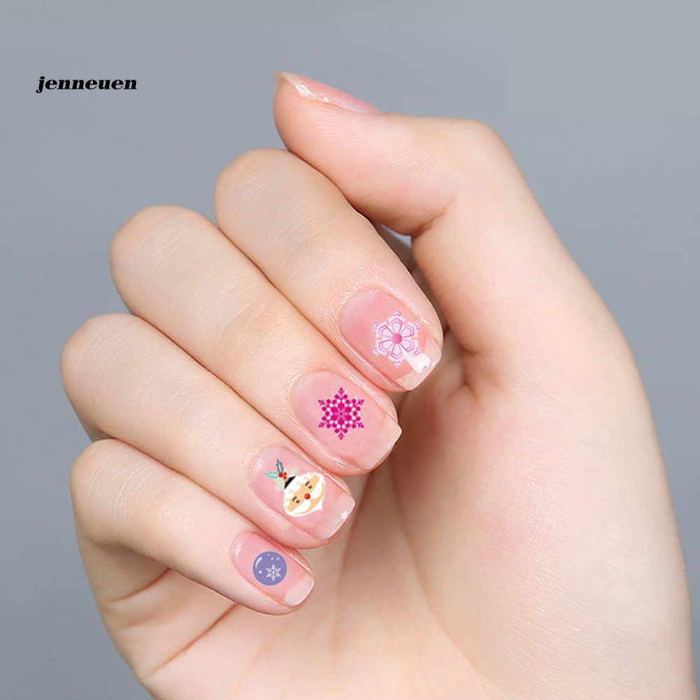 Set 12 Tờ Miếng Dán Hình Bông Tuyết Trang Trí Móng Nghệ Thuật DIY