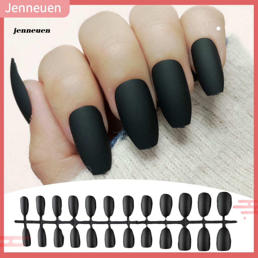 Bộ 24 Móng Tay Giả Ngắn Che Phủ Toàn Diện Màu Sắc Sống Động