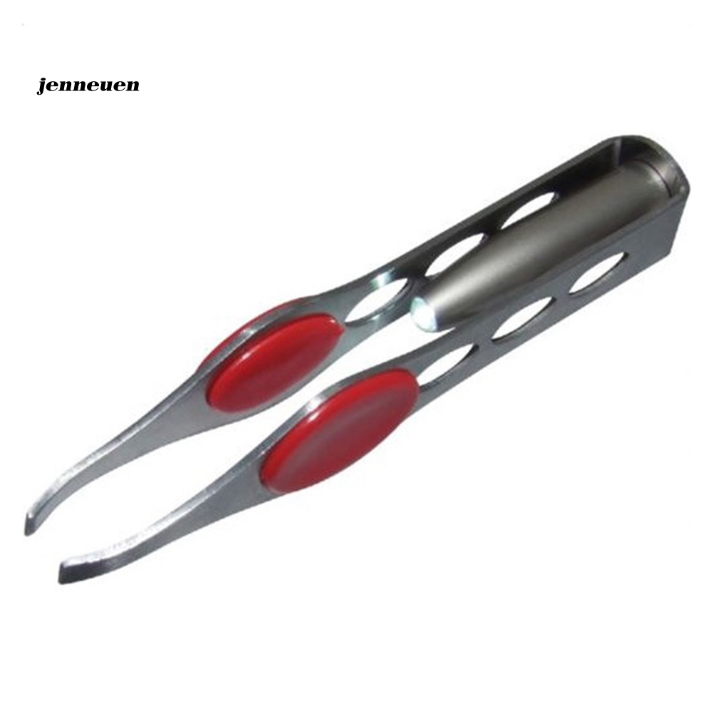 Nhíp Nhổ Lông Mày Bằng Thép Không Gỉ Có Đèn LED