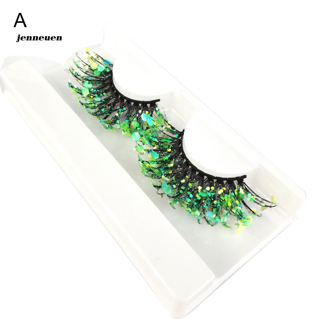 1 Cặp Lông Mi Giả 2 Kiểu Đính Kim Sa 3D Phát Sáng Dành Cho Nữ