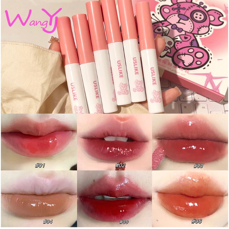 Set 6 Son Bóng Dưỡng Ẩm Màu Sắc Tươi Tắn Quyến Rũ